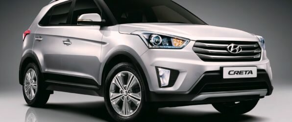 Hyundai Creta серебристо-белого цвета